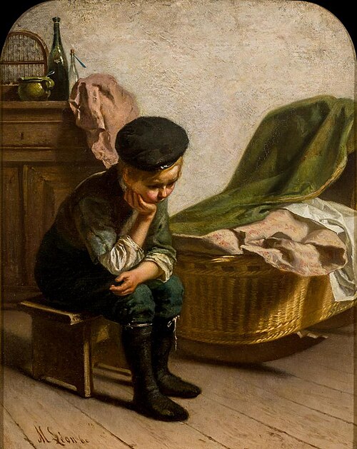 De kleine Oppas, 1860, Maurits Leon