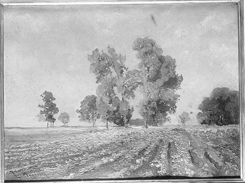Landschaft bei Ismaning, 1890, Ludwig Friedrich Hofelich