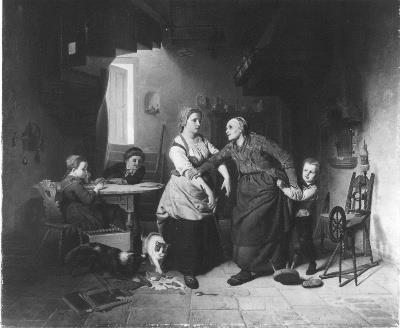 Grandmother's interference, 1844, Franz Wieschebrink