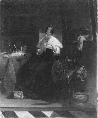 Een peinzend meisje, 1848, Johannes Cornelius Mertz