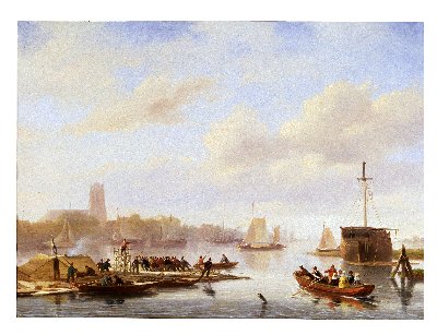 Houtvlot voor Dordrecht, 1852, Nicolaas Johannes Roosenboom