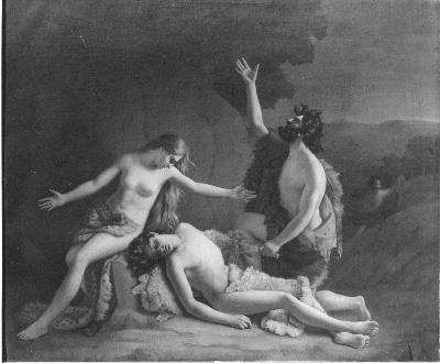 Adam and Eve at the corpse of Abel, 1849, Jean Désiré De Fiennes