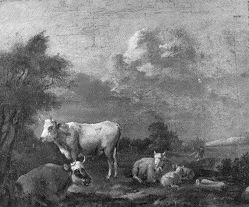 Landscape with resting cattle, 1649, Monogrammist A.A.E.