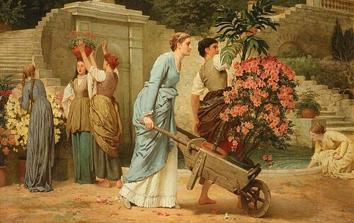 Playing at Work, 1872, Charles Edward Perugini