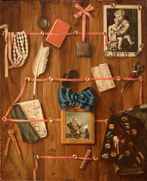 Trompe-l'œil à la gravure de Sarrabat, 1751, Jean Valette-Penot
