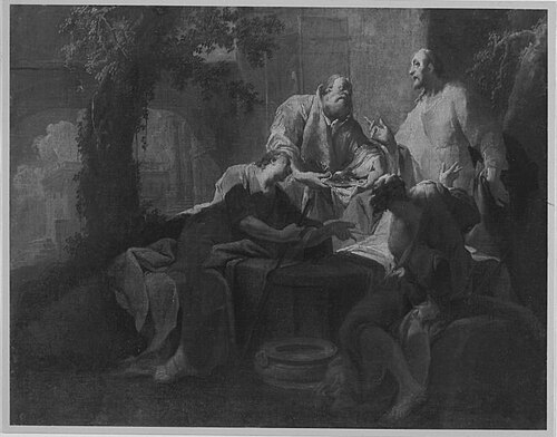 Abraham hosts the Three Angels, 1765, Franz Sigrist