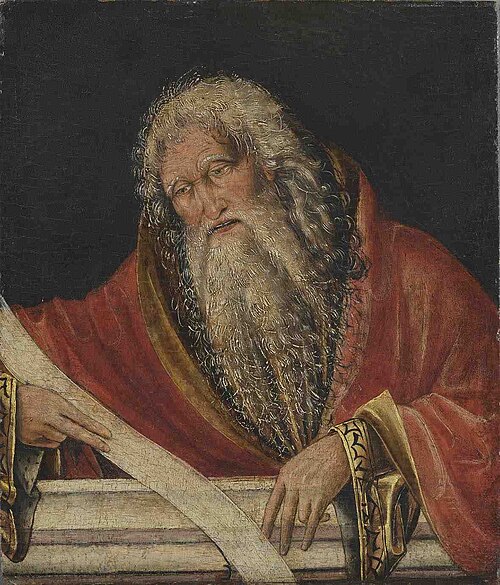 Halbfigur eines Propheten, 1450, Master of the Munich Marian Panels