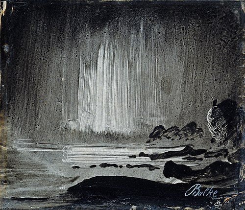 Northern Lights over Coastal Landscape, 1870, Peder Balke