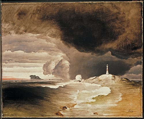 Lighthouse on the Norwegian Coast, 1855, Peder Balke