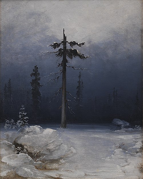 Tree in a Wintry Forest, 1850, Peder Balke