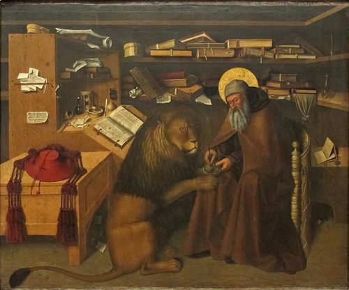 Saint Jérôme dans son cabinet, 1444, Colantonio