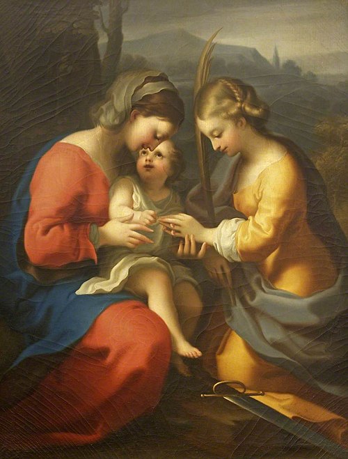 The Mystic Marriage of Saint Catherine (after Correggio), 1782, Antonio Cavallucci