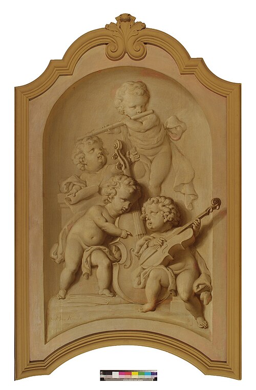 Musicerende putti., 1782, Abraham van Strij