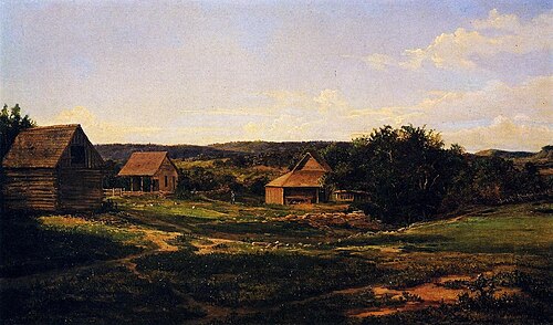 August Schroeter Ranch on the Colorado River, 1882, Hermann Lungkwitz