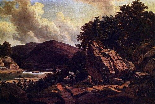Falls of the Colorado, Austin, 1875, Hermann Lungkwitz