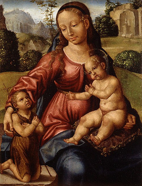 Madonna and Child with Saint John, 1510, Paolo da San Leocadio
