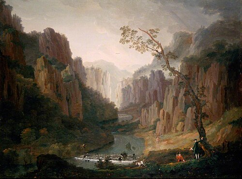 Landscape, Valley in Derbyshire, 1760, Thomas Smith