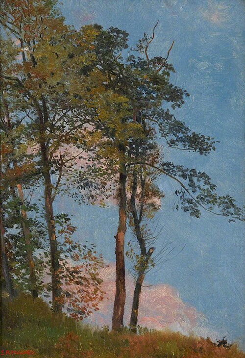 Landscape with Trees, 1880, Edward Robert Hughes