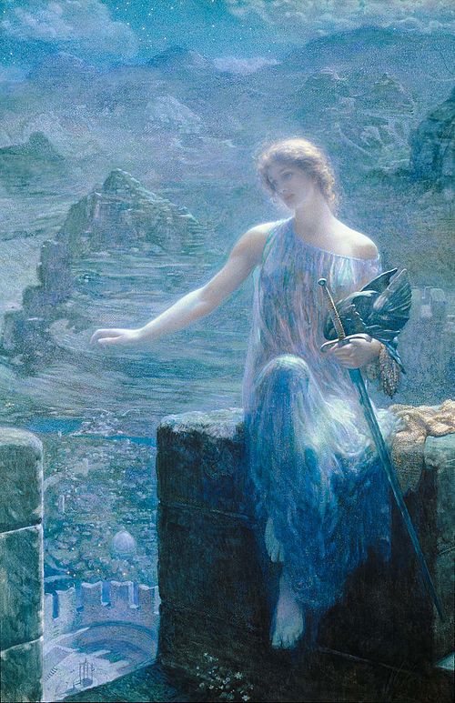 The Valkyrie's Vigil, 1906, Edward Robert Hughes