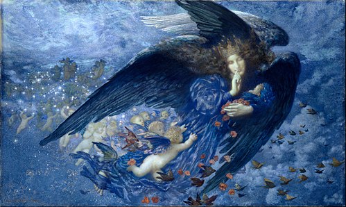 La Nuit avec sa traîne d'étoiles, 1912, Edward Robert Hughes