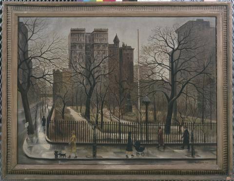 Gramercy Park, New York City, 1940, Paul Valentine Lantz