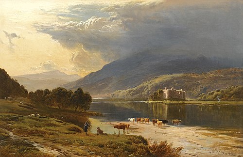 Kilchurn Castle, Loch Awe, 1868, Sidney Richard Percy