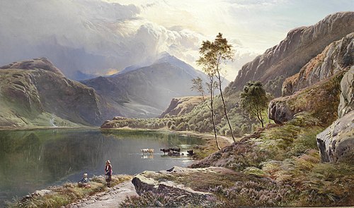Llyn-y-Ddinas, North Wales, 1873, Sidney Richard Percy