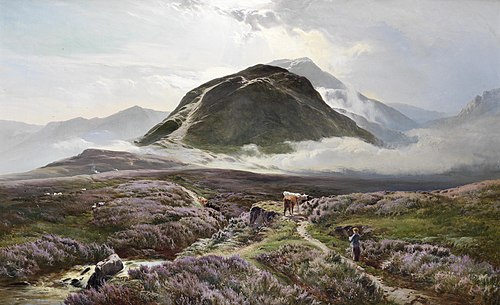 Carn Dearg and Ben Nevis from Achintee, 1874, Sidney Richard Percy