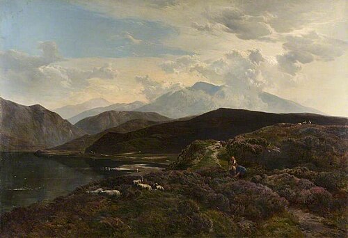 Lake in North Wales, 1856, Sidney Richard Percy