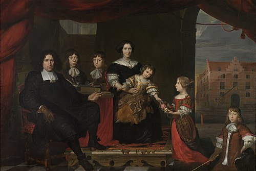 Portrait de la famille van Reyer Reyersz van der Burch, 1675, Cornelis de Man