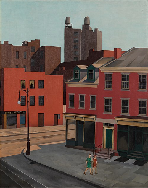 Sunday Afternoon, Greenwich Avenue, 1925, George Ault