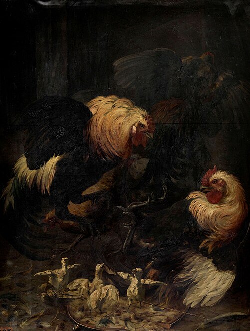 Combat de coqs, 1900, Charles-Émile Mathis