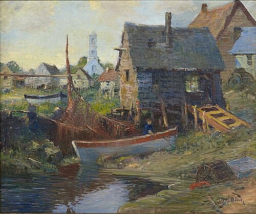 Pulling on to the Riverbank, , George Ames Aldrich