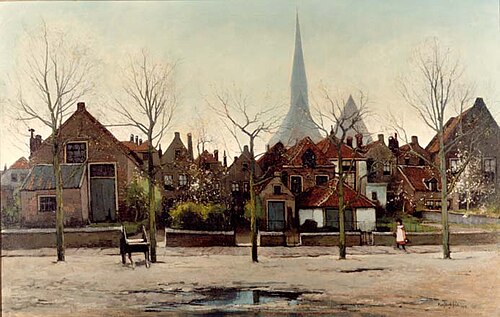 Achterzijde huizen aan de Smedenstraat, gezien vanaf Sijzenbaan, 1903, Paul Bodifée