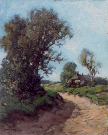 Landschap met pad en boerderij, 1897, Paul Bodifée