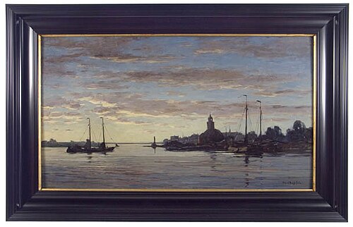 Gezicht op Deventer bij avond, 1922, Paul Bodifée