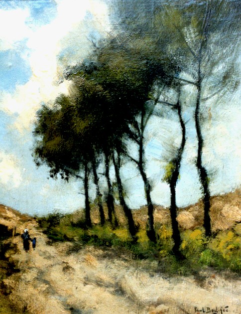 Figuren op een landweg, 1900, Paul Bodifée