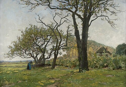 Landschap met bloesembomen, 1900, Paul Bodifée
