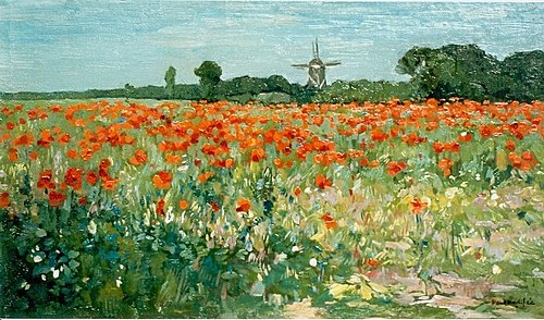 Bloeiende papavers, 1900, Paul Bodifée