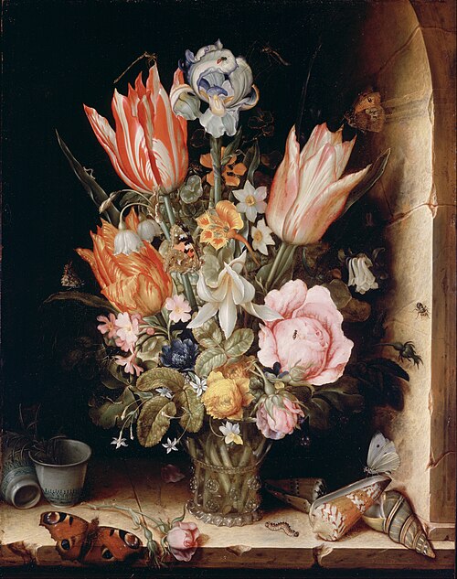 Still Life with Flowers in a Vase, 1617, Christoffel van den Berghe