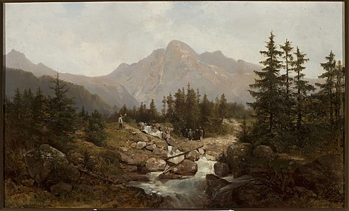 Tatra Mountain landscape, 1880, Franciszek Wastkowski