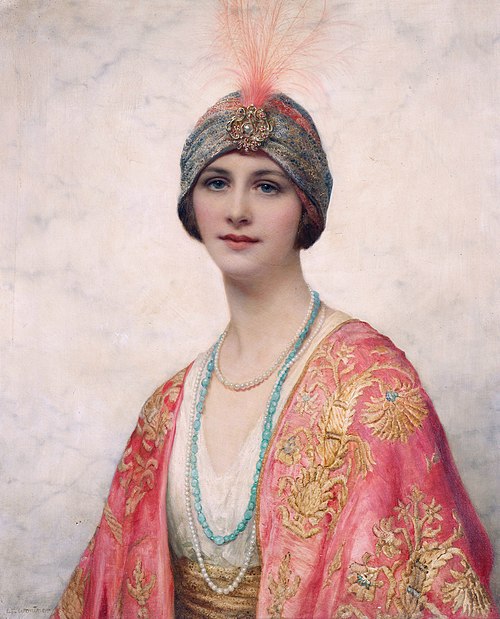 A beauty in Eastern costume, 1920, William Clarke Wontner