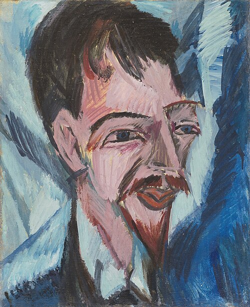Portrait of Alfred Döblin, 1912, Ernst Ludwig Kirchner