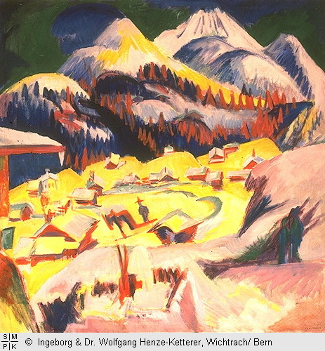 Frauenkirch in the Winter, 1918, Ernst Ludwig Kirchner