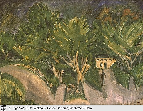 House among Trees (Fehmarn), 1913, Ernst Ludwig Kirchner