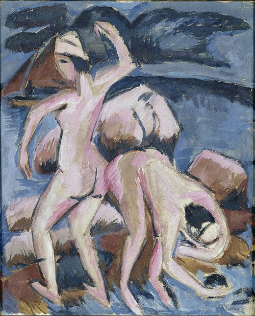 Two bathers (Fehmarn), 1912, Ernst Ludwig Kirchner