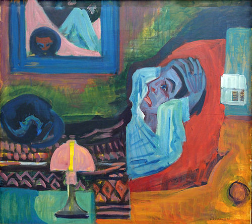 Sick Man at Night / The Sick Man, 1920, Ernst Ludwig Kirchner