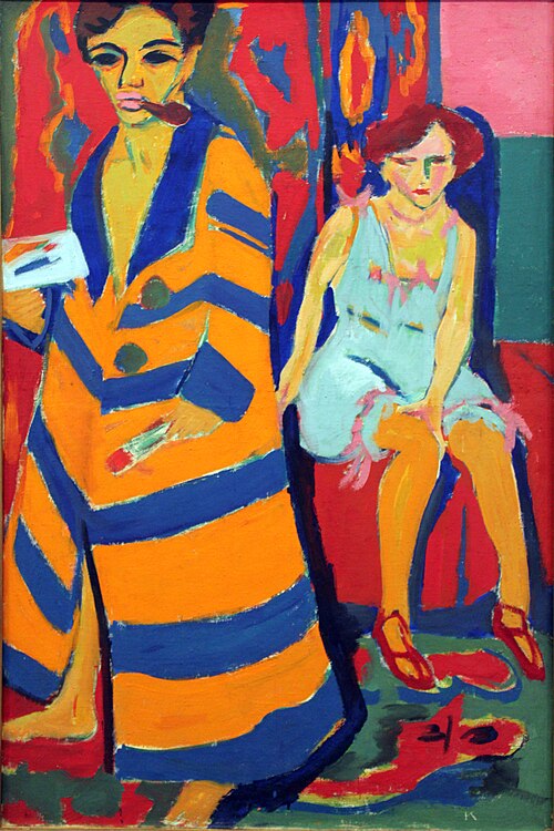 Painter and Model, 1910, Ernst Ludwig Kirchner