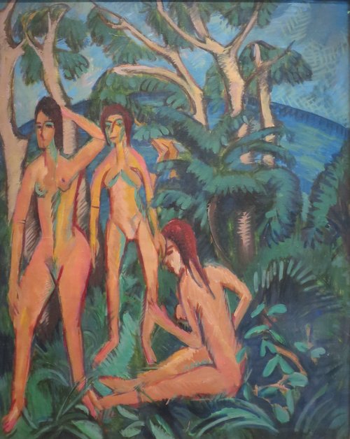 Bathers beneath Trees, Fehmarn, 1913, Ernst Ludwig Kirchner