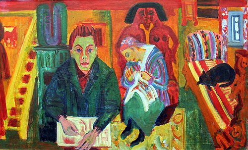 The Living Room, 1921, Ernst Ludwig Kirchner